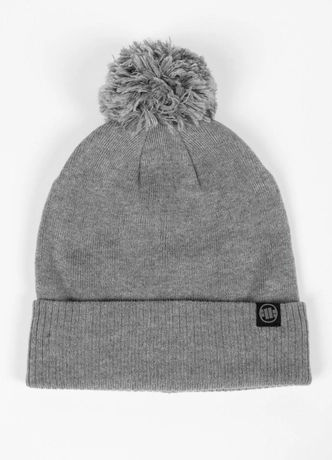 Czapka zimowa z pomponem Pit Bull Small Logo II 25 szara