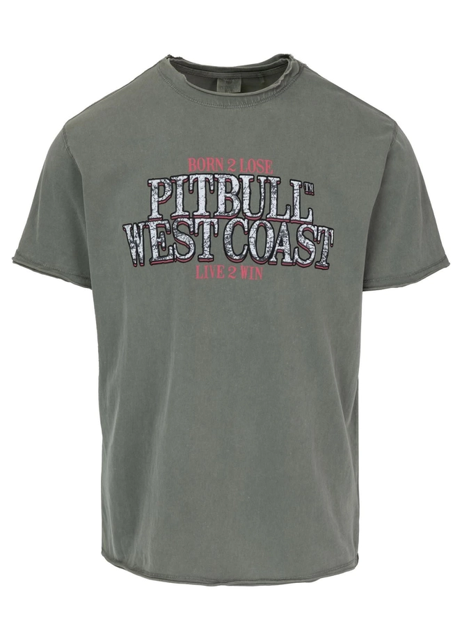 Koszulka męska T-Shirt Pit Bull Pitbull Denim Washed Raw Ace Of Spades zielona