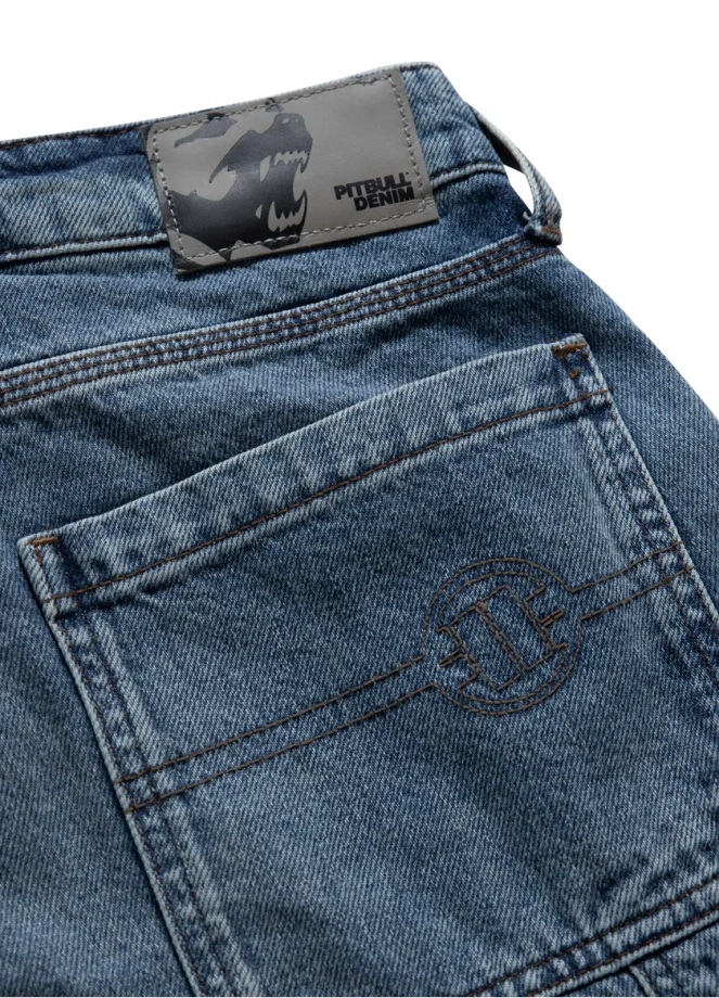 Spodenki szorty jeans męskie Pitbull Carpenter niebieskie