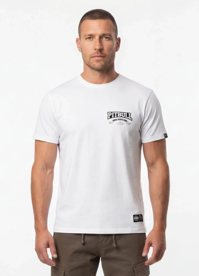 Koszulka męska T-Shirt Pitbull Troublemaker biała
