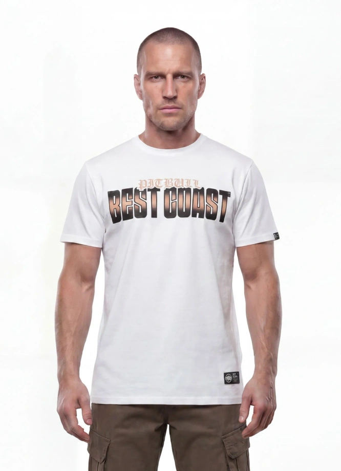 Koszulka męska T-Shirt Pit Bull Best Coast biała