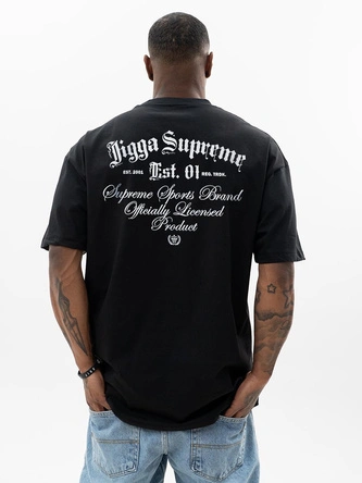 Koszulka męska t-shirt oversize Jigga Wear Gothic czarna