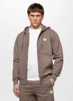 Bluza męska rozpinana z kapturem Pitbull Small Logo Nugget brązowa