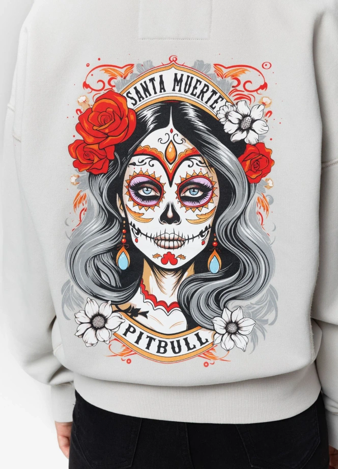 Komplet dresowy damski Pitbull Washed Santa Muerte biała