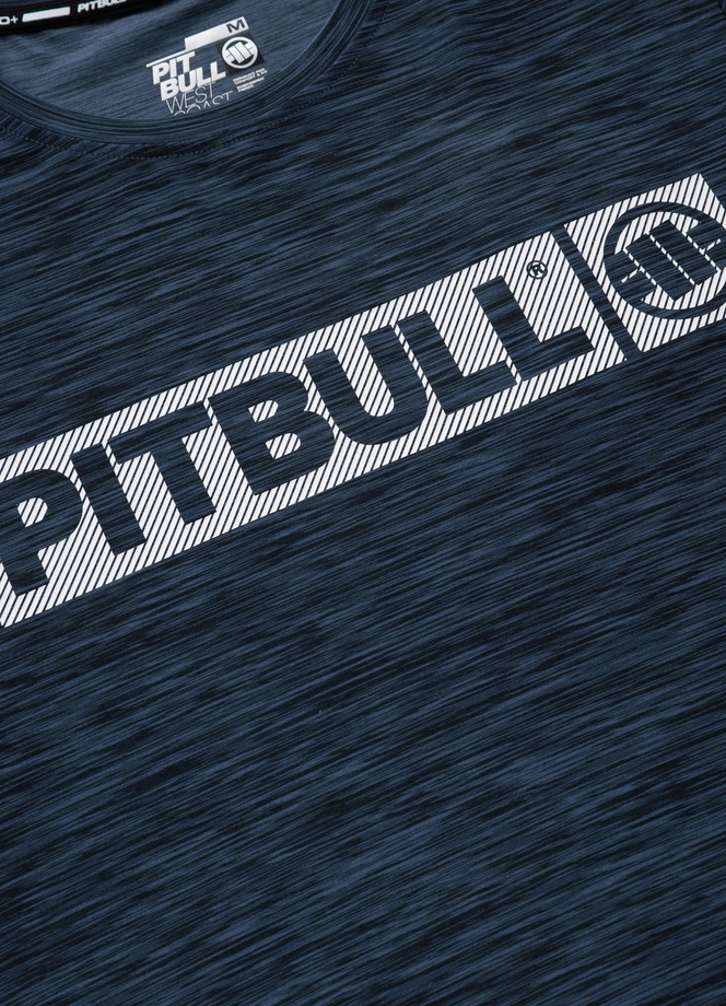 Koszulka męska T-shirt Pit Bull Performance Pro+ Casual Sport Hilltop granatowa