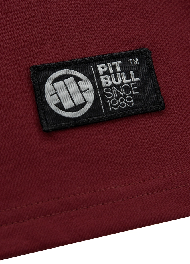 Koszulka męska T-Shirt Pitbull Hilltop bordowa burgundowa