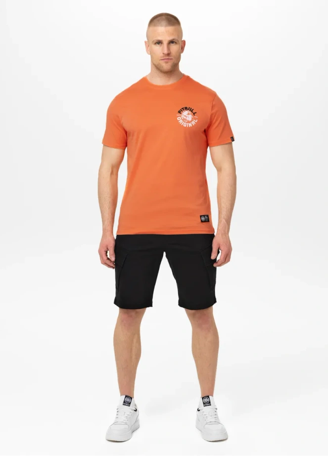 Koszulka męska T-Shirt Pit Bull Pitbull Dog SD pomarańczowa
