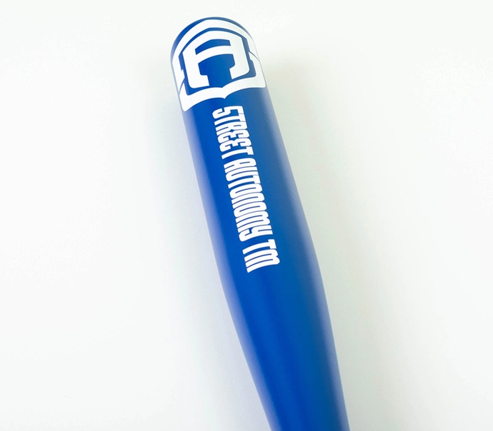 Kij bejsbolowy drewniany Street Autonomy WRITE niebiesko/biały DRUGI GATUNEK