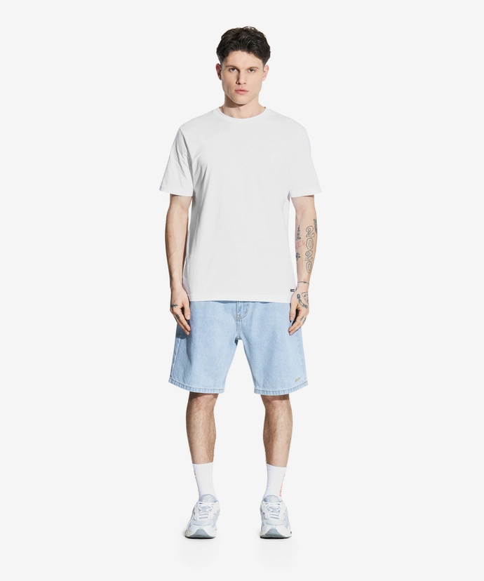 Spodenki męskie jeansowe Prosto Jang Regular jasno niebieskie