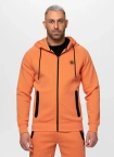 Bluza męska rozpinana z kapturem Pit Bull Dogwood fluo pomarańczowa