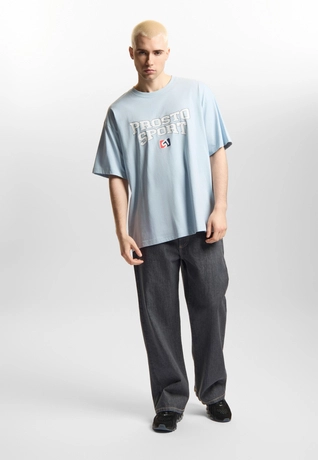 Koszulka męska t-shirt Prosto Sport jasno niebieska