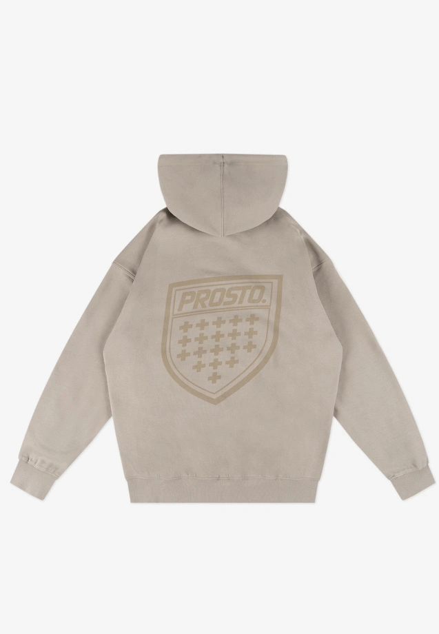 Bluza męska rozpinana z kapturem Prosto Shield beżowa