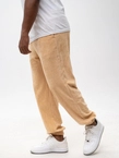 Spodnie męskie sztruksowe Jogger Jigga Wear Cord beżowe