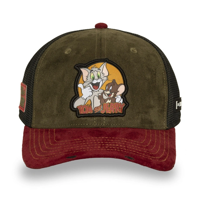 Czapka z daszkiem Capslab Looney Tunes Tom&Jerry khaki zielona