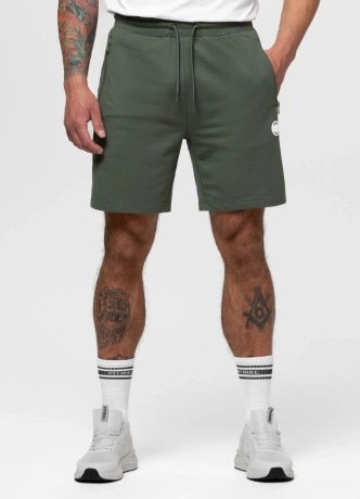 Spodenki szorty dresowe męskie Pitbull Nugget Small Logo zielone
