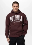 Bluza męska z kapturem Pit Bull Norton ciemno bordowa