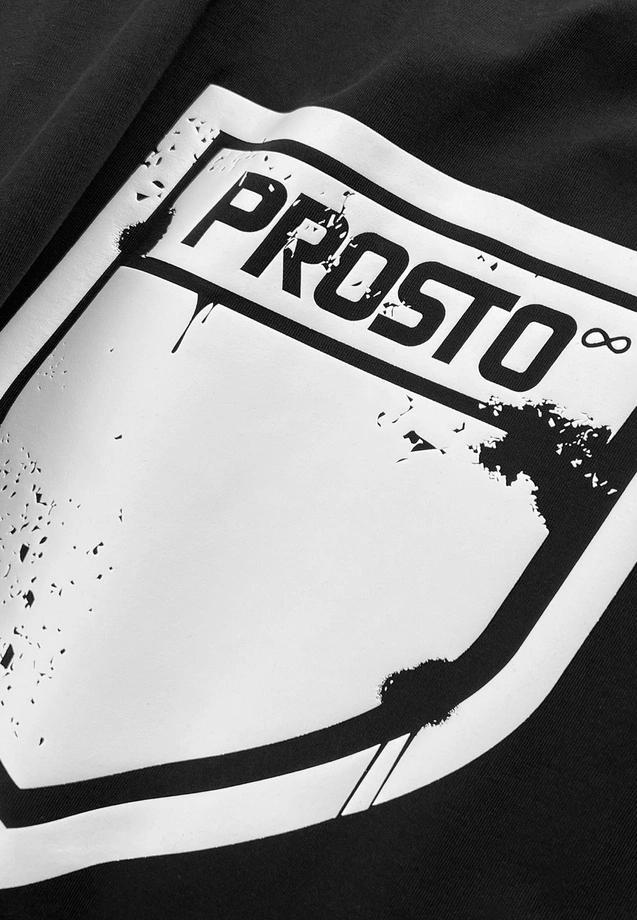 Koszulka męska t-shirt oversize Prosto Splash Shield czarna