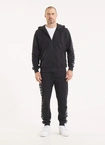 Bluza męska z kapturem Pitbull Pit Bull Tape Nugget ZIP czarna