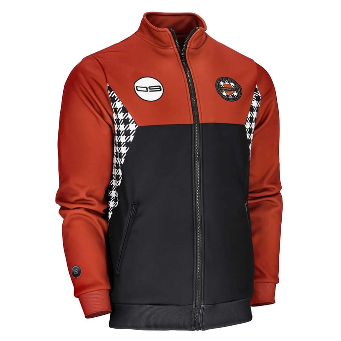 Bluza męska klasyczna Patriotic Epis Motorsport ZIP Ogień na tłoki komin czarna
