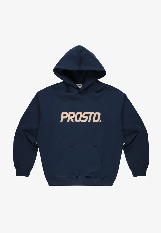 Bluza męska z kapturem streetwear Prosto Big Log granatowa