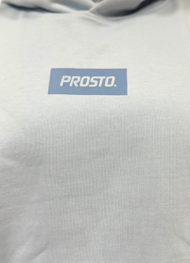 Bluza męska z kapturem oversize Prosto Box 2.0 jasno niebieska