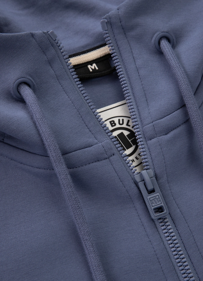 Bluza męska z kapturem Pitbull Pit Bull Sampson ZIP niebieska