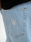 Spodnie męskie Jeans Baggy Jigga Wear Crown jasne niebieskie