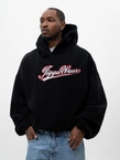 Bluza męska z kapturem oversize Jigga Wear Written Logo czarna