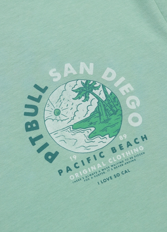 Koszulka męska T-Shirt Pit Bull Pitbull Planet Surf miętowa