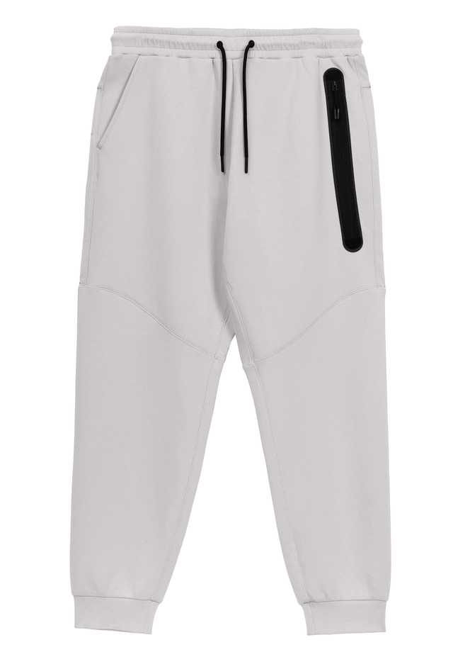 Spodnie męskie dresowe Pitbull Pit Bull Dogwood Pocket złamana biel