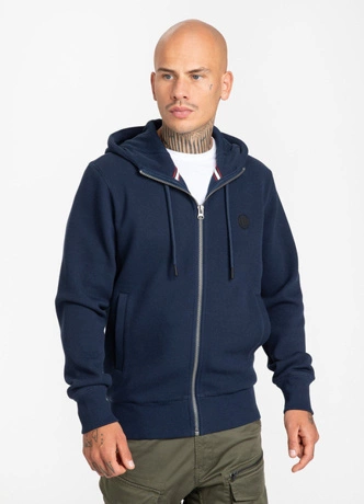 Bluza rozpinana z kapturem Pitbull Small Logo Premium Pique hooded dark navy