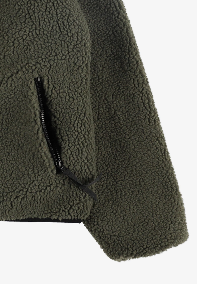 Kurtka męska dwustronna Prosto Sherpa Reverse zielona/czarna