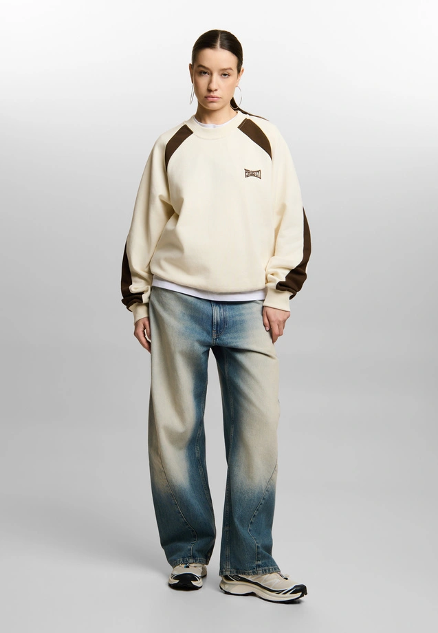 Bluza damska oversize Prosto Speed kremowa