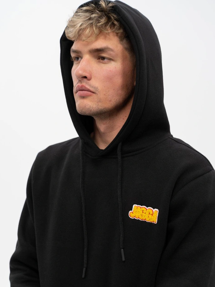 Bluza męska z kapturem Jigga Wear Name Patch czarna