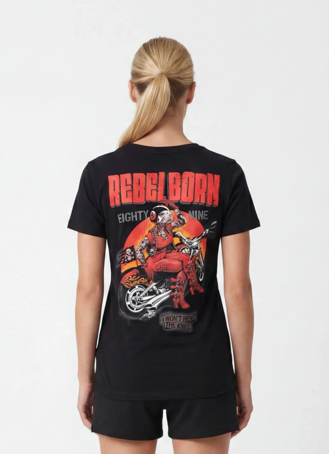 Koszulka t-shirt damska Pit Bull Rebel Born czarna
