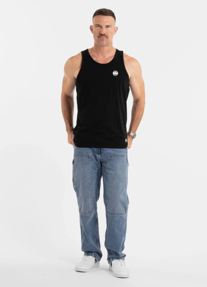 Koszulka męska tank top Pitbull Small Logo czarna
