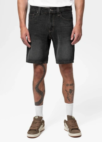 Spodenki szorty jeans męskie Pitbull Wash Bayside czarne