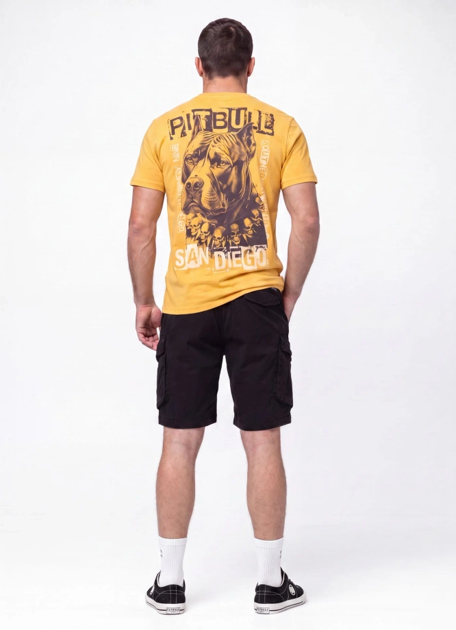 Koszulka męska T-Shirt Pitbull West Coast Blacky żółty