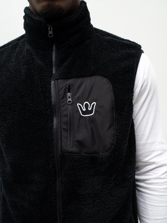 Bezrękawnik męski Kamizelka Jigga Wear Sherpa czarny