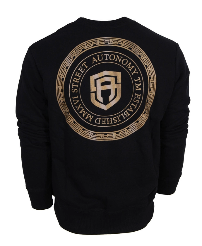 Bluza męska bez kaptura Street Autonomy Rich czarna/złota