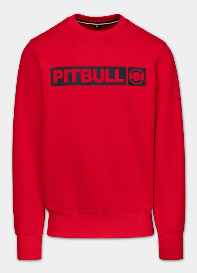 Bluza męska bez kaptura Pit Bull Charger czerwona