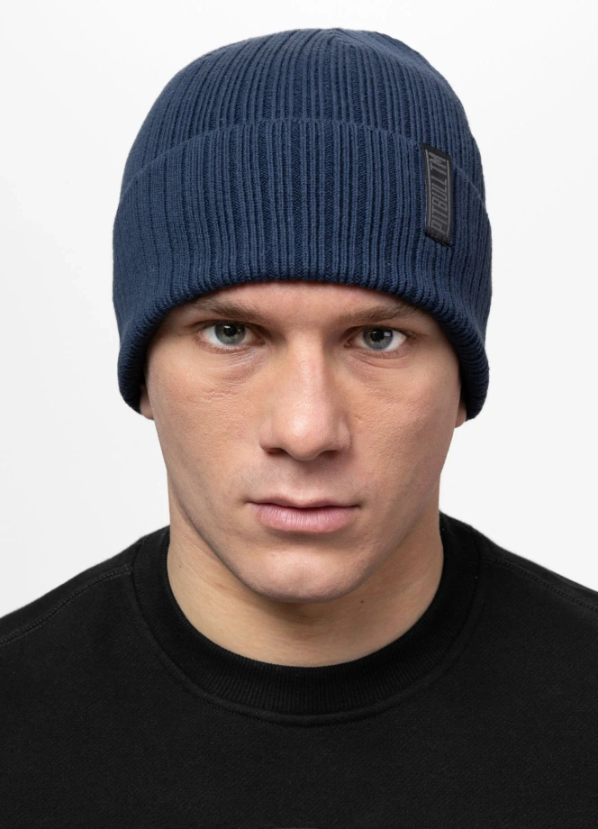 Czapka zimowa Pitbull Beanie Silvas Pitbull TM granatowa