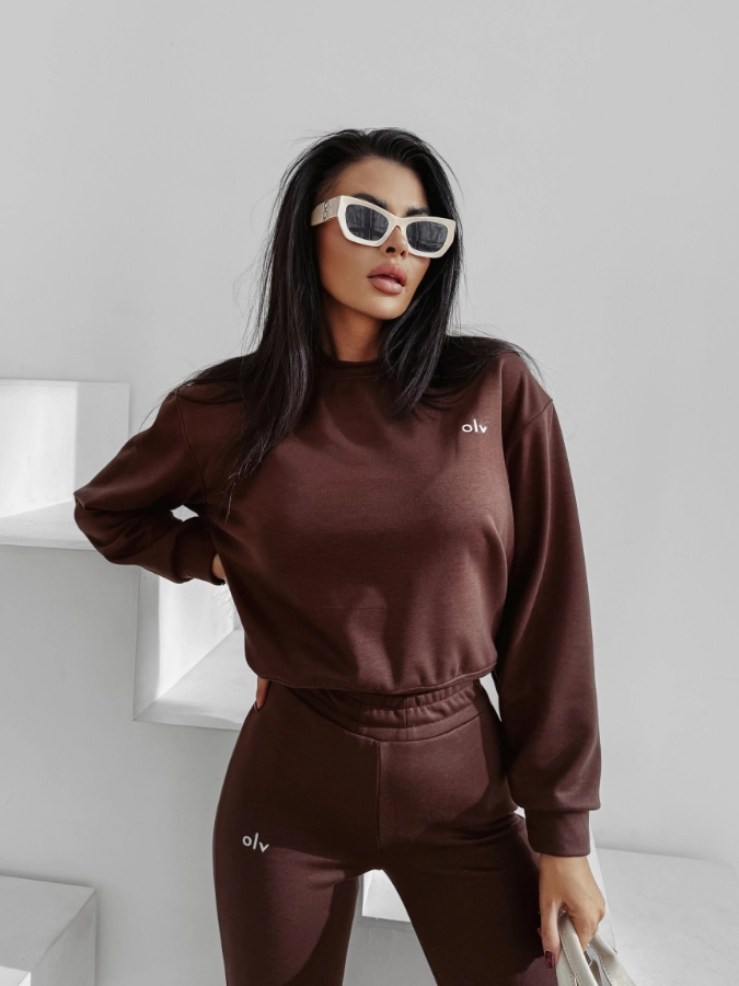 Komplet damski Olavoga Mosseil brązowy