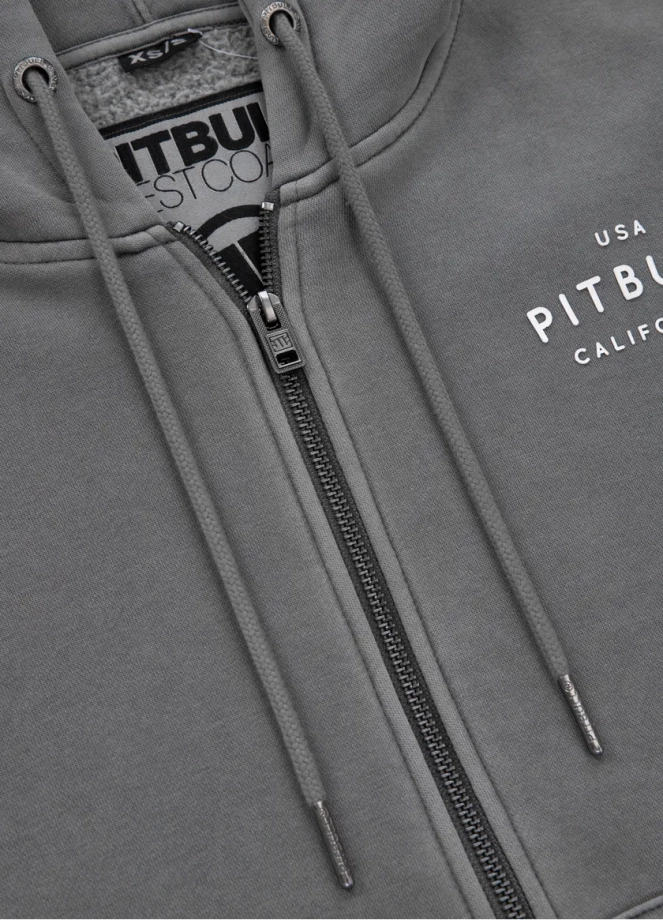 Bluza damska Pit Bull Manzanita Pitbull hooded zip szara