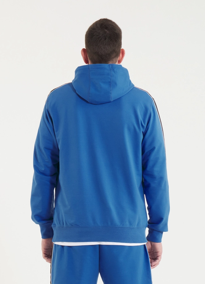 Bluza męska z kapturem Pitbull Pit Bull Tape Nugget niebieska