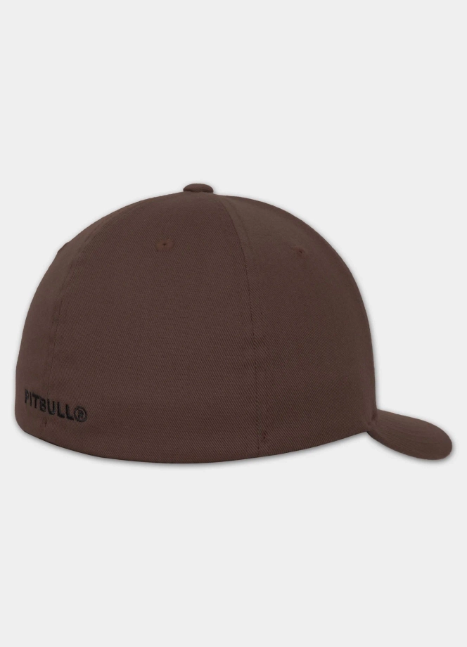 Czapka z daszkiem Full Cap Pit Bull Pitbull 3D Logo brązowa