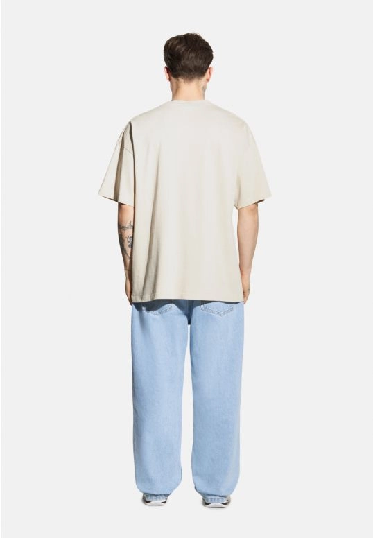 Koszulka męska t-shirt oversize Prosto Box 2.0 beżowa