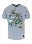 Koszulka męska T-Shirt Pit Bull Pitbull Open Beach sprany niebieski