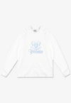 Koszulka longsleeve męski Prosto Crest biała