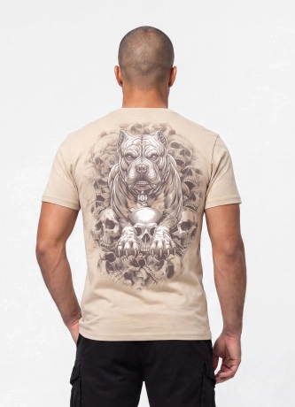 Koszulka męska T-Shirt Pitbull West Coast Guardian Angel beżowa